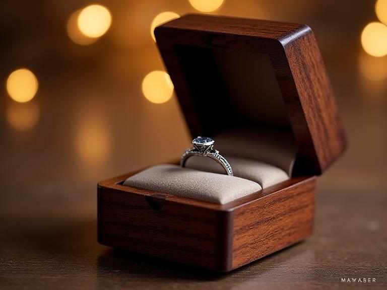 Handcrafted engagement ring boxes